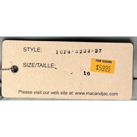 Mac & Jac Womens Blouse Shirt Button Up Rayon Nylon Light Blue Size 10 NWT - Picture 10 of 11